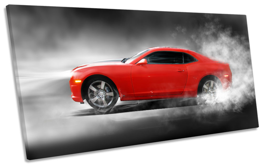 Fast Camaro Sports Car Picture Panoramic Canvas Wall Art Print Ebay