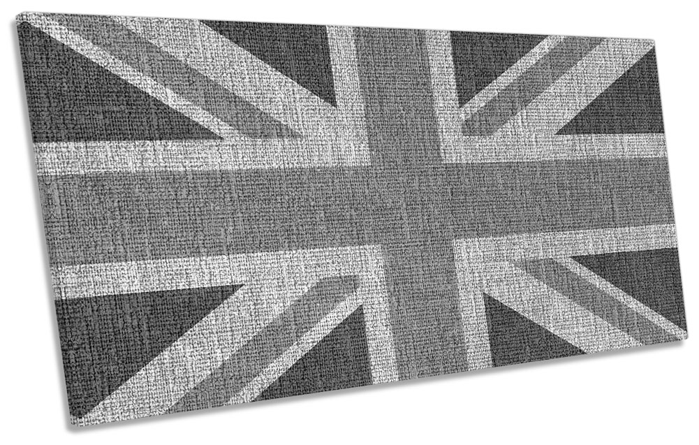 Black and white union jack canvas