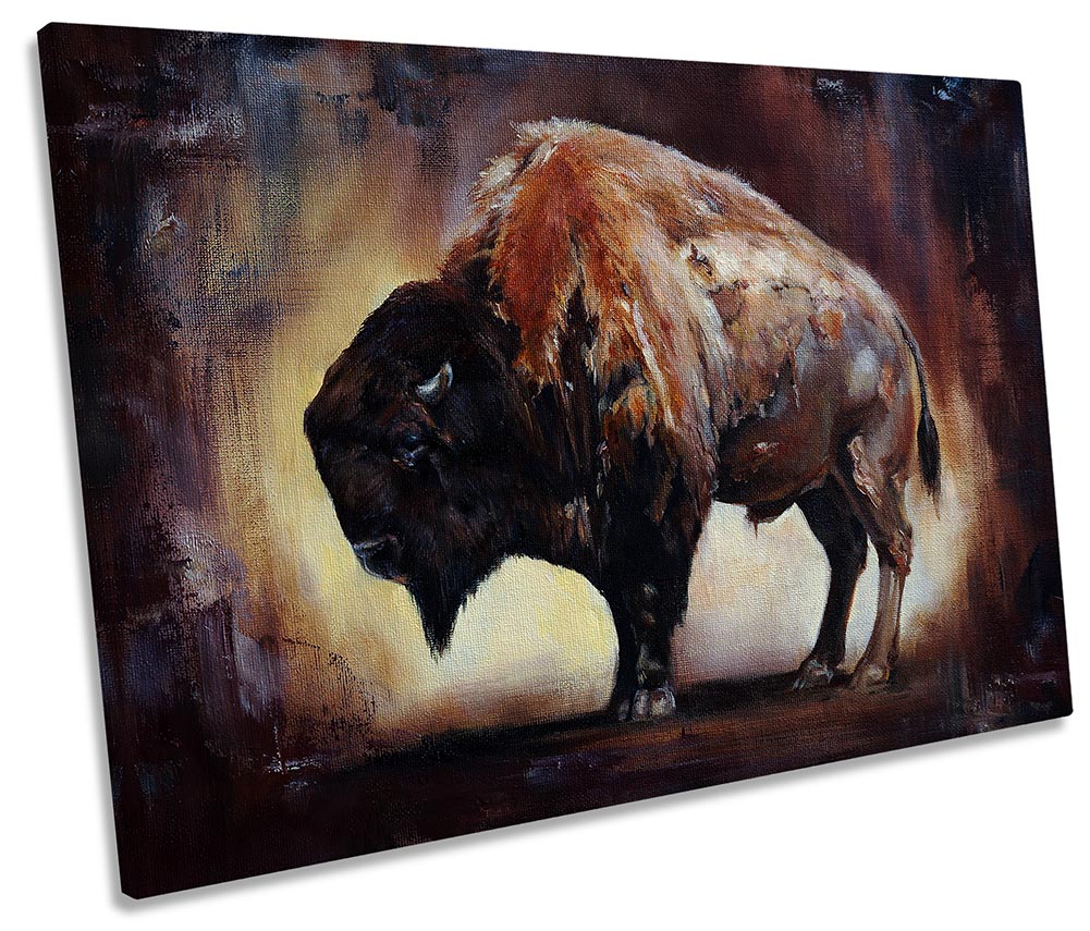 Buffalo Bison Picture SINGLE CANVAS WALL ART Print | eBay