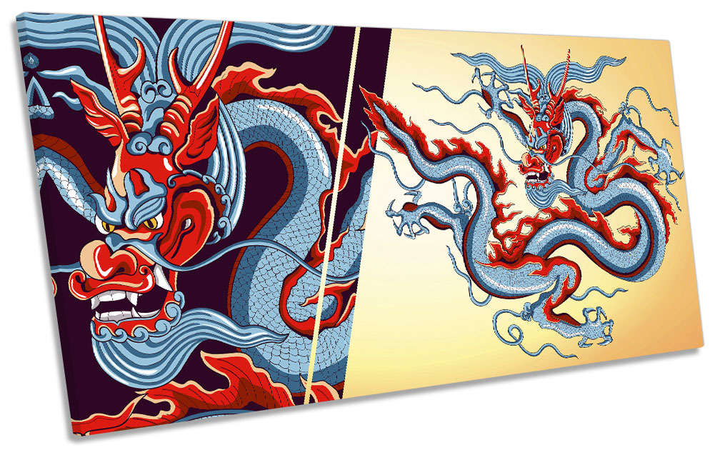 Vietnamese Dragon Asian Picture PANORAMIC CANVAS WALL ART ...