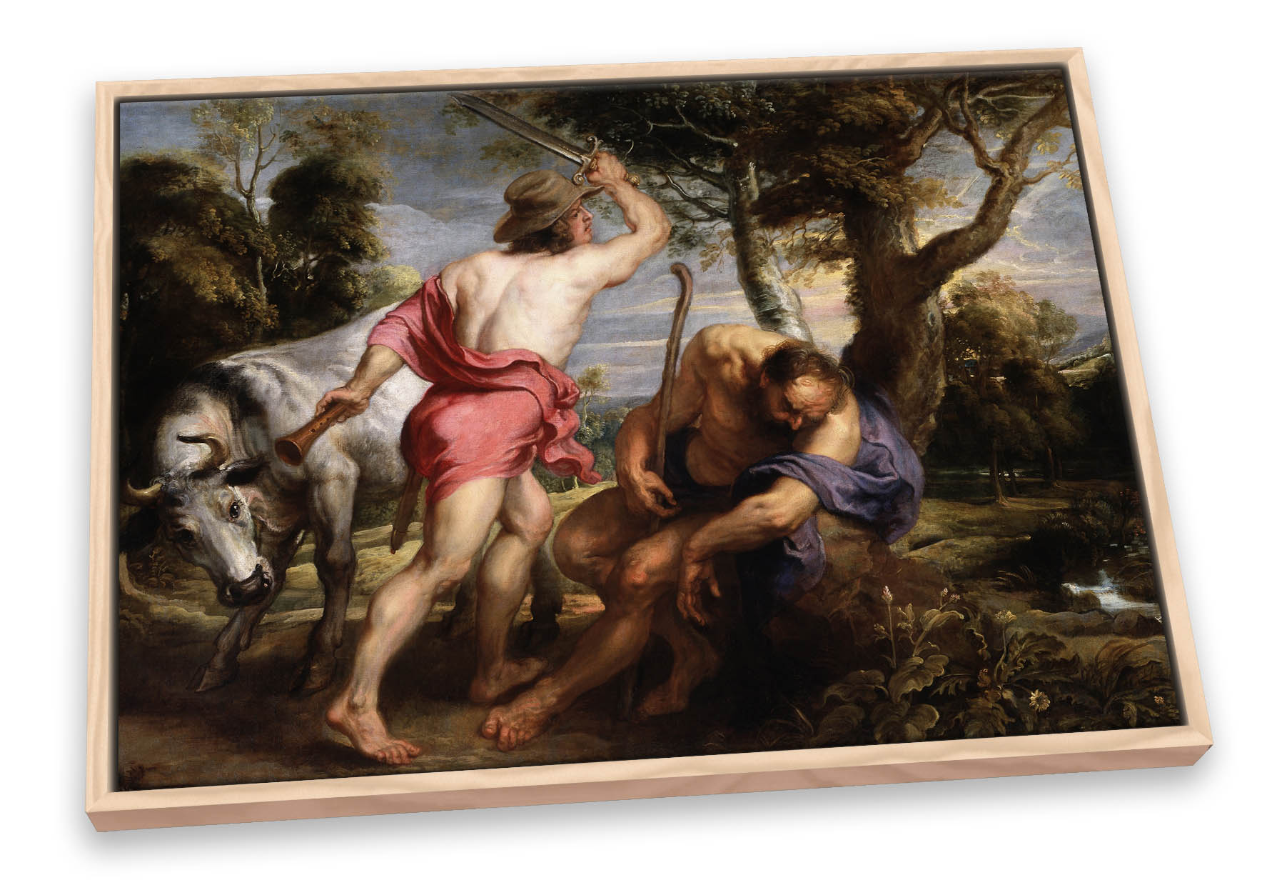 Peter Paul Rubens Mercury and Argos CANVAS FLOATER FRAME Wall Art Print Picture