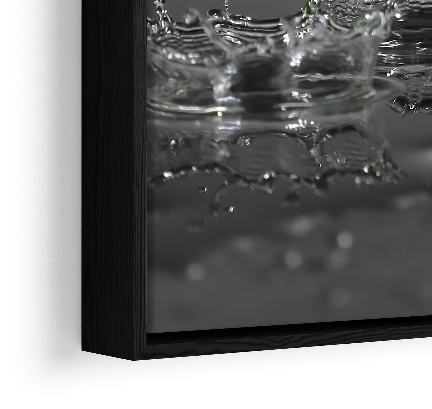 Lime Green Fruit Splash Kitchen Grey CANVAS FLOATER FRAME Wall Art Print - Picture 4 of 13