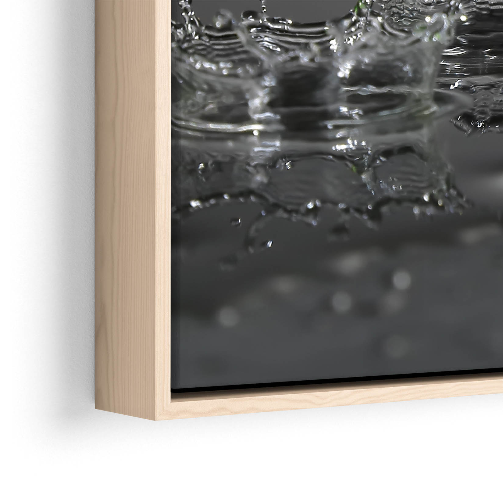 Lime Green Fruit Splash Kitchen Grey CANVAS FLOATER FRAME Wall Art Print - Picture 13 of 13