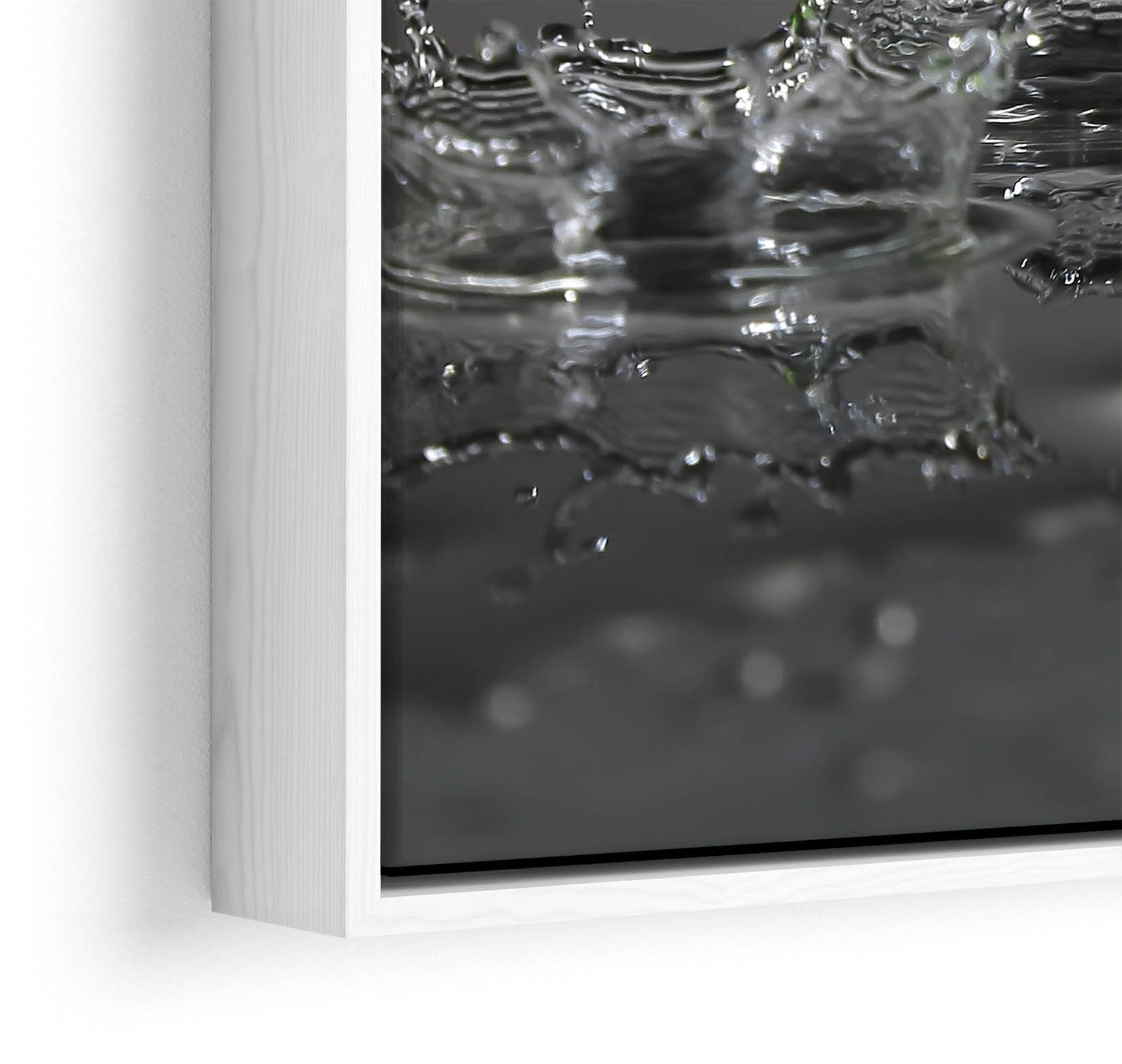 Lime Green Fruit Splash Kitchen Grey CANVAS FLOATER FRAME Wall Art Print - Picture 7 of 13