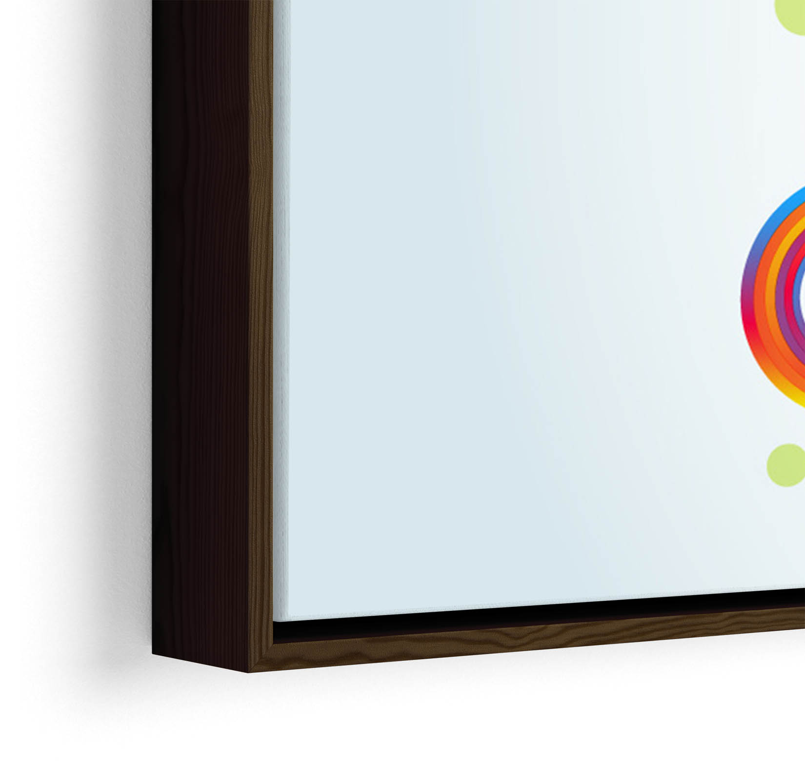 Abstract Rings Circles CANVAS FLOATER FRAME Wall Art Print Picture - Picture 10 of 13