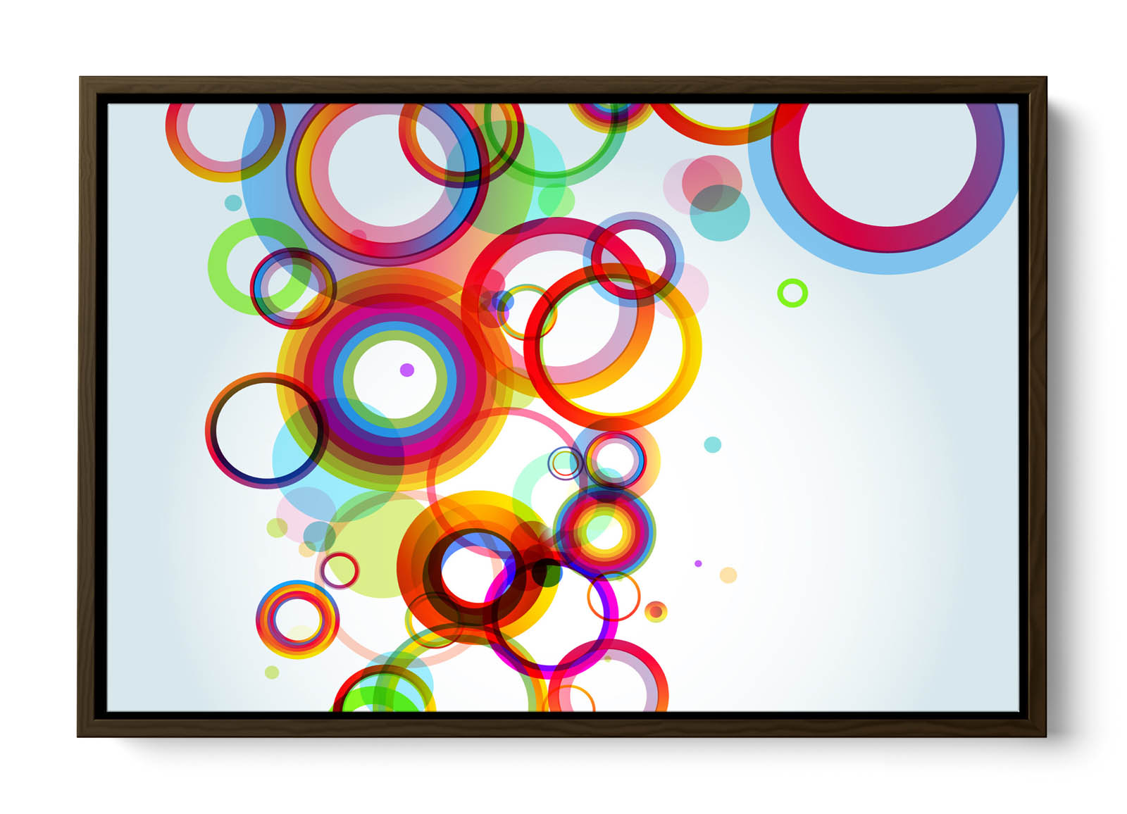 Abstract Rings Circles CANVAS FLOATER FRAME Wall Art Print Picture - Picture 9 of 13