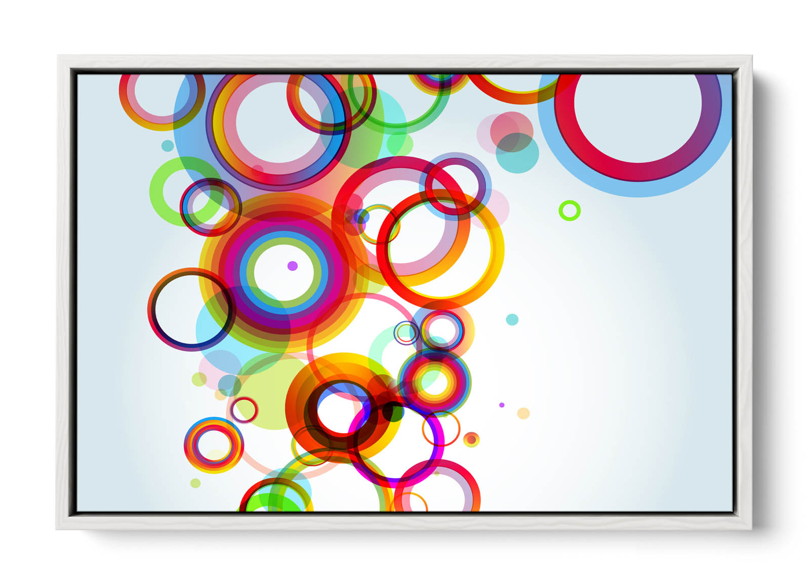 Abstract Rings Circles CANVAS FLOATER FRAME Wall Art Print Picture - Picture 6 of 13