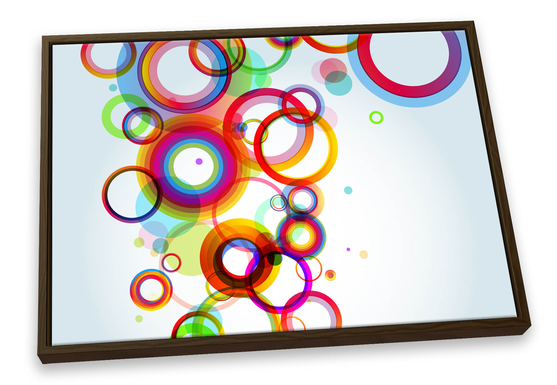 Abstract Rings Circles CANVAS FLOATER FRAME Wall Art Print Picture - Picture 8 of 13