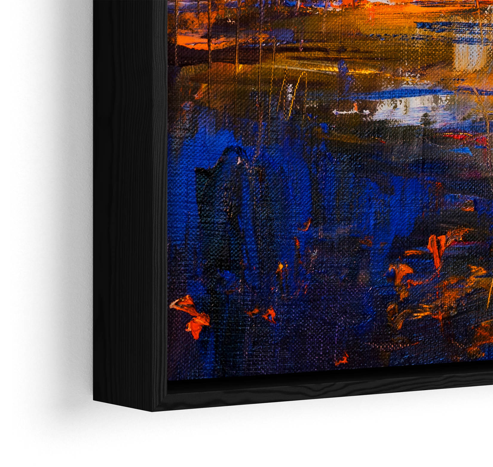 Row Boat Seascape Sunset CANVAS FLOATER FRAME Wall Art Print Picture - Picture 4 of 13