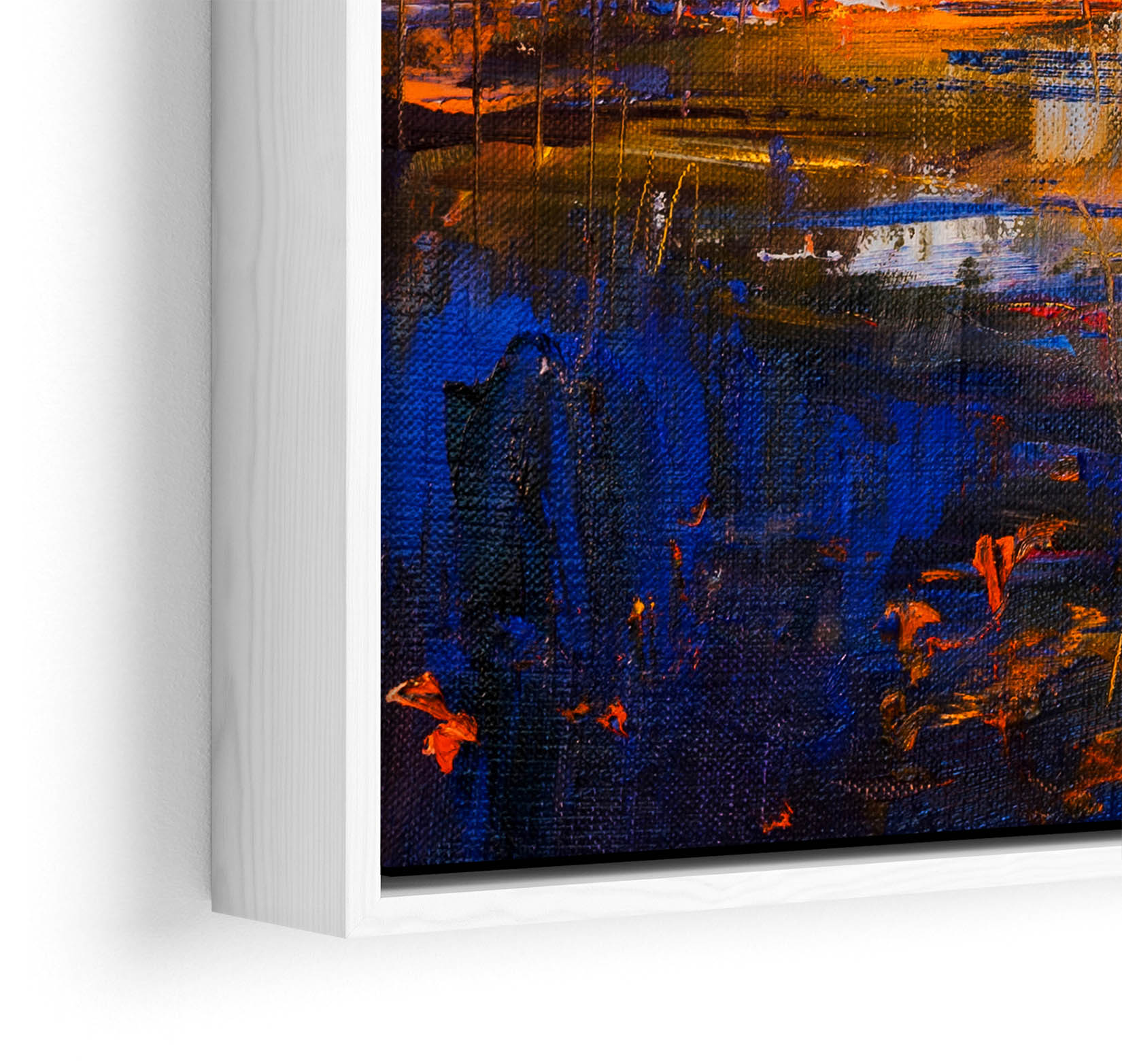 Row Boat Seascape Sunset CANVAS FLOATER FRAME Wall Art Print Picture - Picture 7 of 13