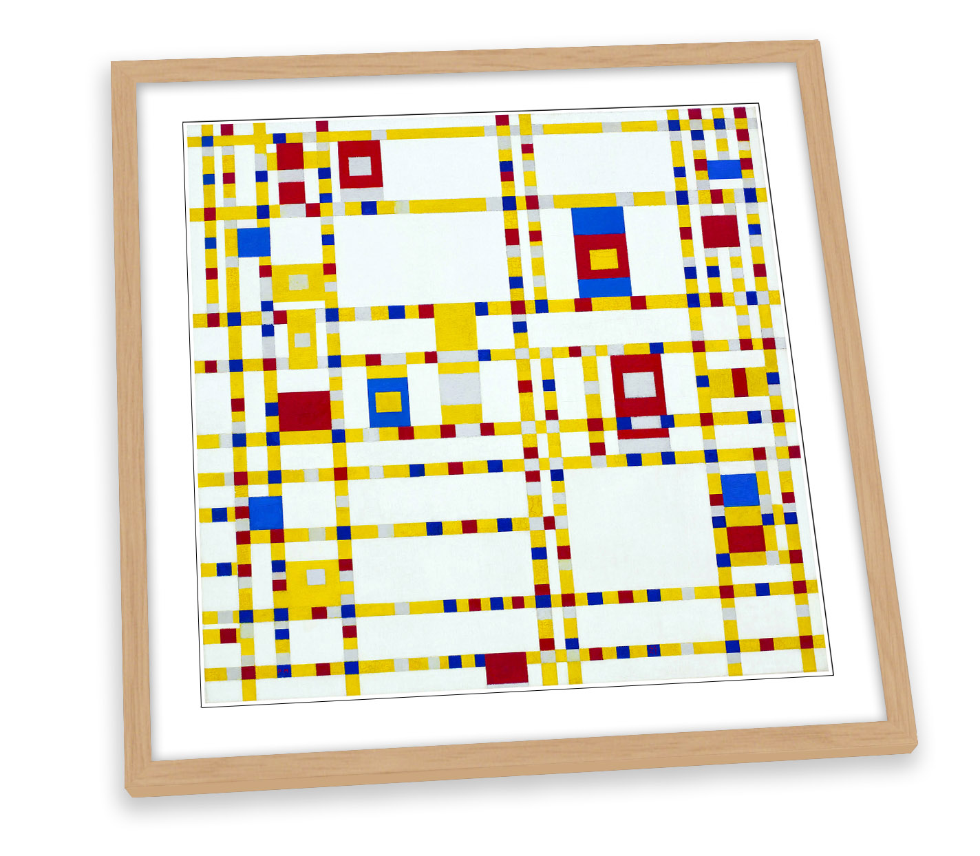 Piet Mondrian Broadway Boogie Woogie FRAMED ART PRINT Picture Square Artwork