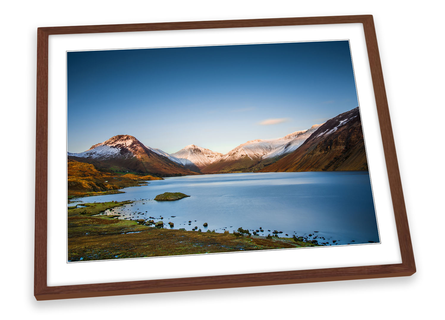 Wasdale Lake District Landscape Blue FRAMED ART PRINT Picture Poster Artwork - Picture 4 of 5