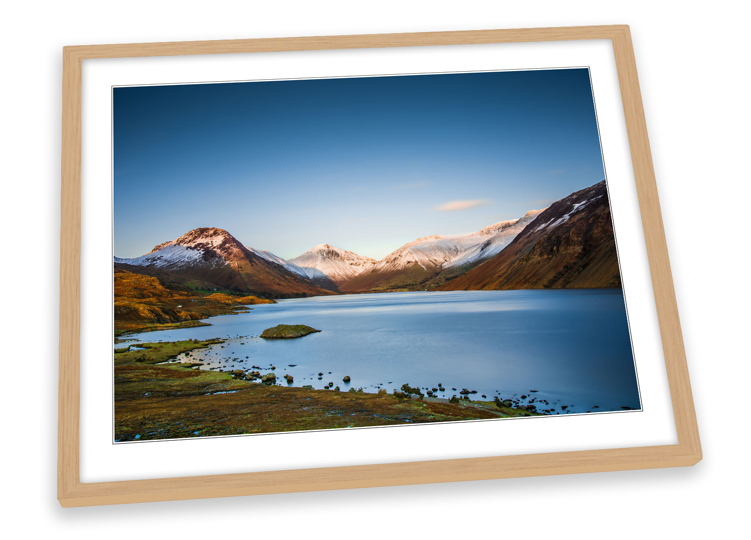 Wasdale Lake District Landscape Blue FRAMED ART PRINT Picture Poster Artwork - Picture 3 of 5