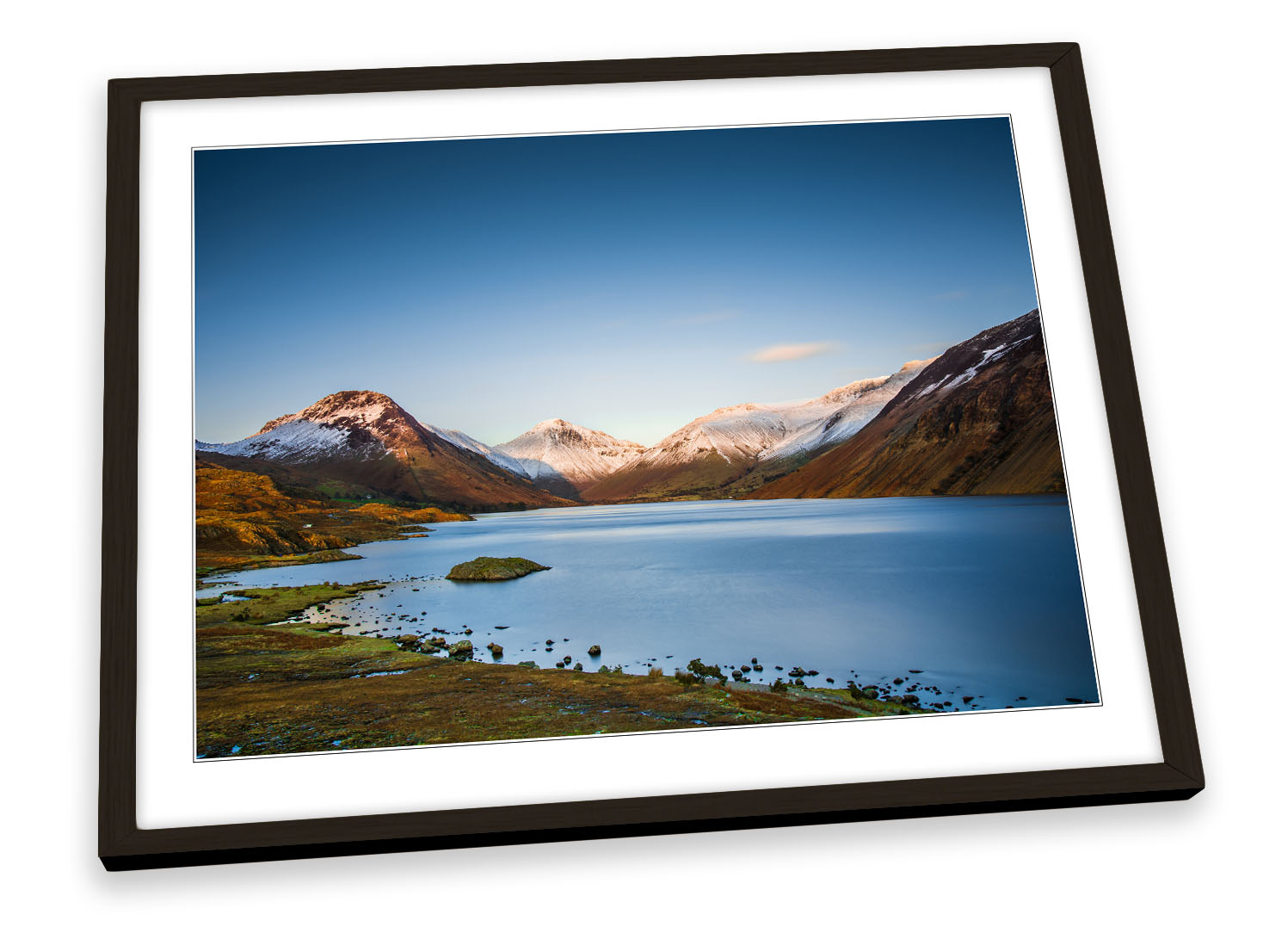 Wasdale Lake District Landscape Blue FRAMED ART PRINT Picture Poster Artwork - Picture 2 of 5