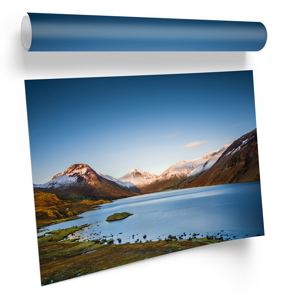 Wasdale Lake District Landscape Blue FRAMED ART PRINT Picture Poster Artwork - Picture 5 of 5