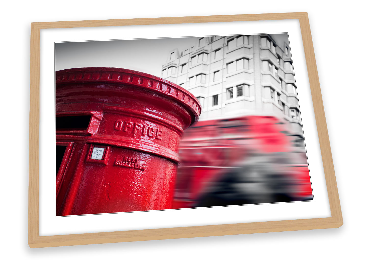 Iconic London Letterbox Red FRAMED ART PRINT Picture Poster Artwork - Picture 3 of 5