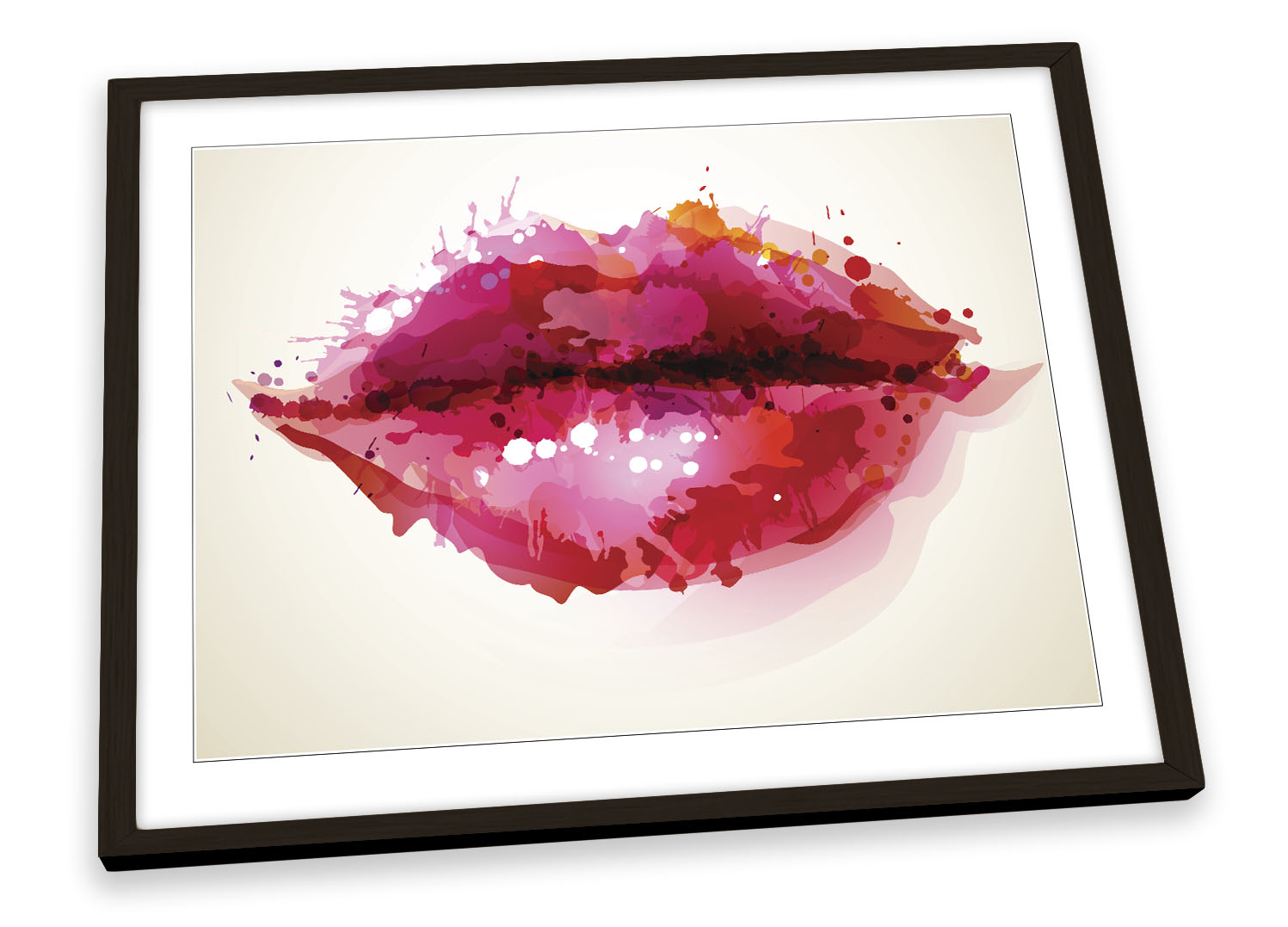 Modern Lips Fashion Framed Art Print Picture Poster Artwork 