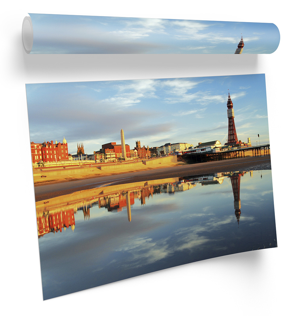 Blackpool Tower City FRAMED ART PRINT Picture Poster Artwork - Picture 5 of 5