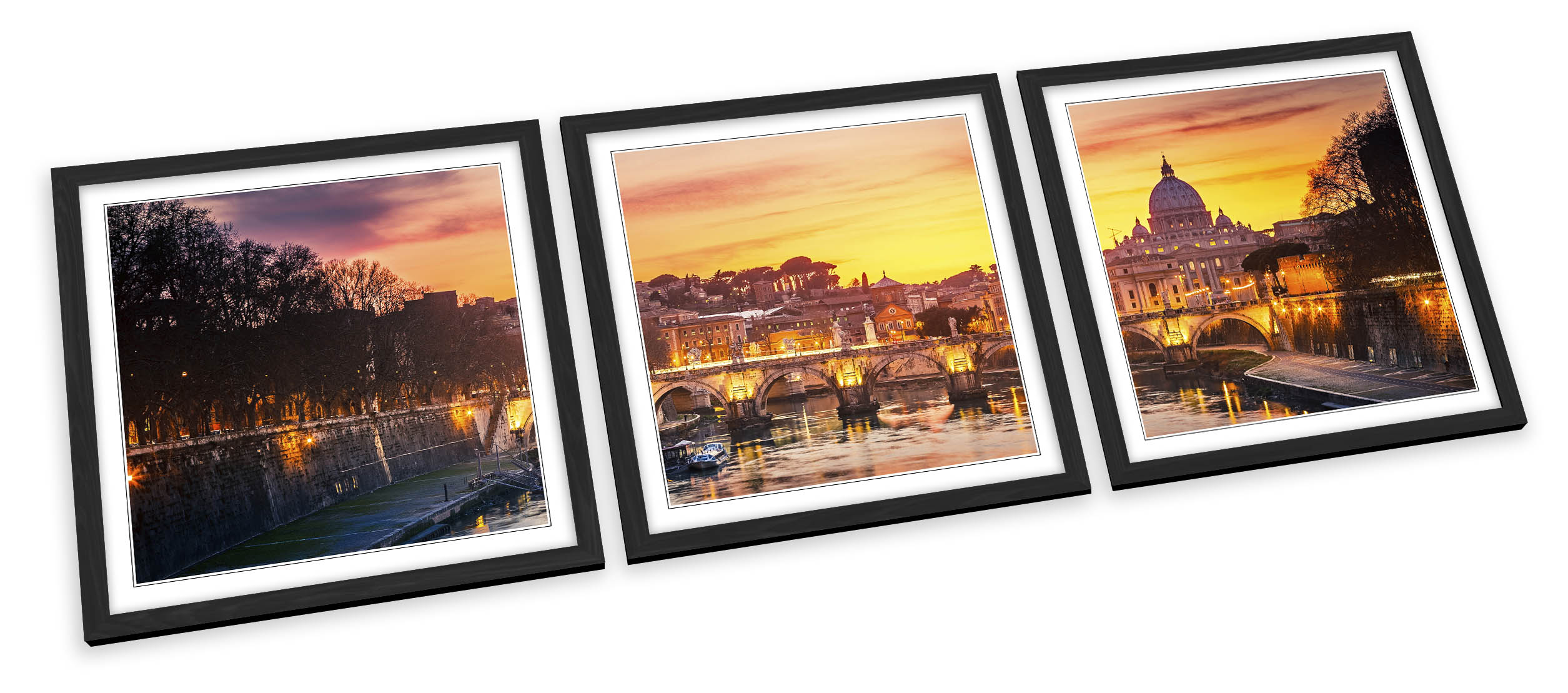 St Peters Cathedral Rome Italy FRAMED ART PRINTS SET Picture Poster Square - Picture 2 of 5