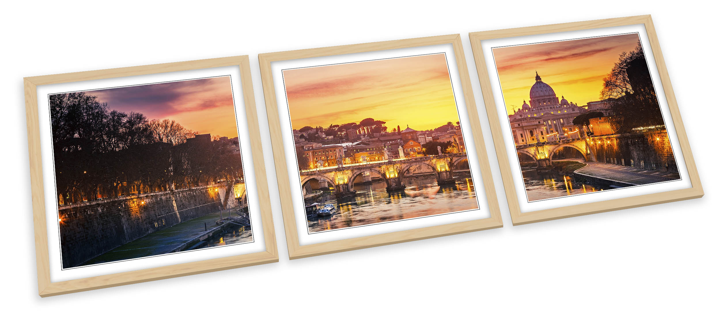 St Peters Cathedral Rome Italy FRAMED ART PRINTS SET Picture Poster Square - Picture 3 of 5