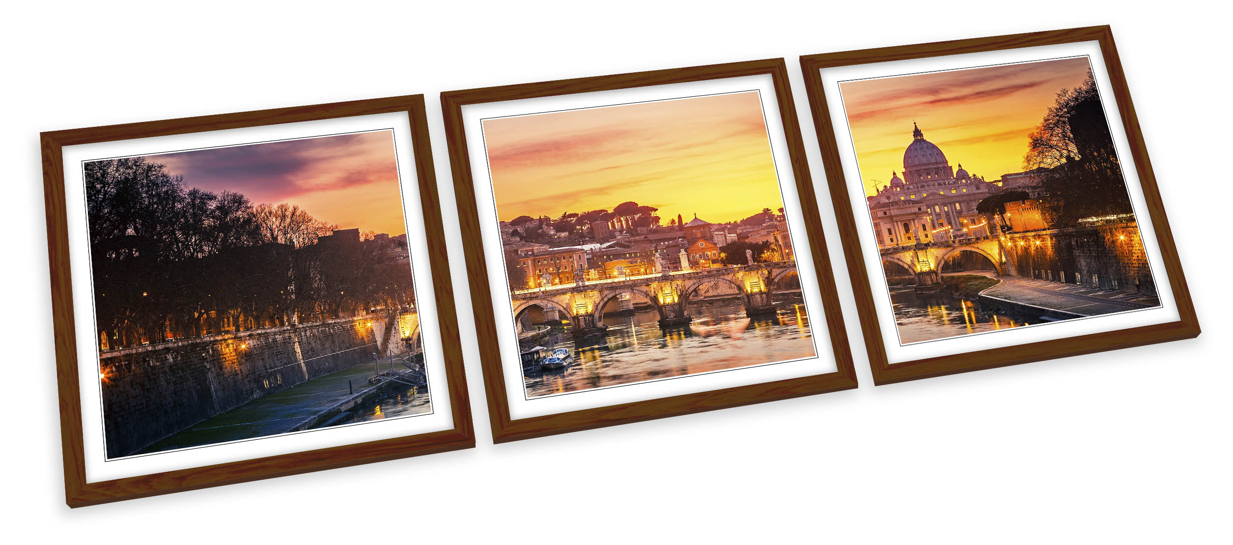 St Peters Cathedral Rome Italy FRAMED ART PRINTS SET Picture Poster Square - Picture 4 of 5